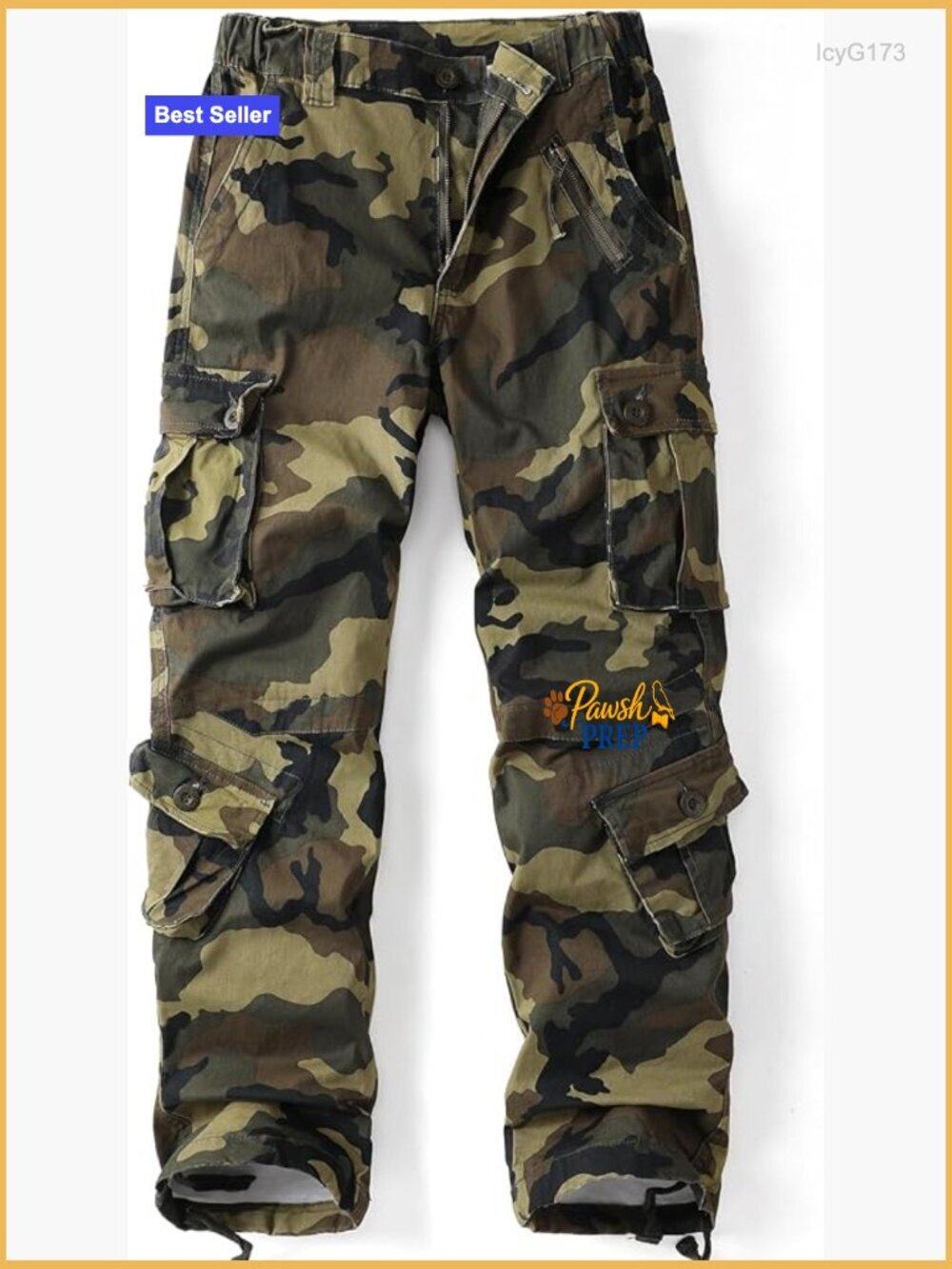 Cargo Pants Work Cotton Ripstop Trousers 8 Pockets High Rise Straight Leg